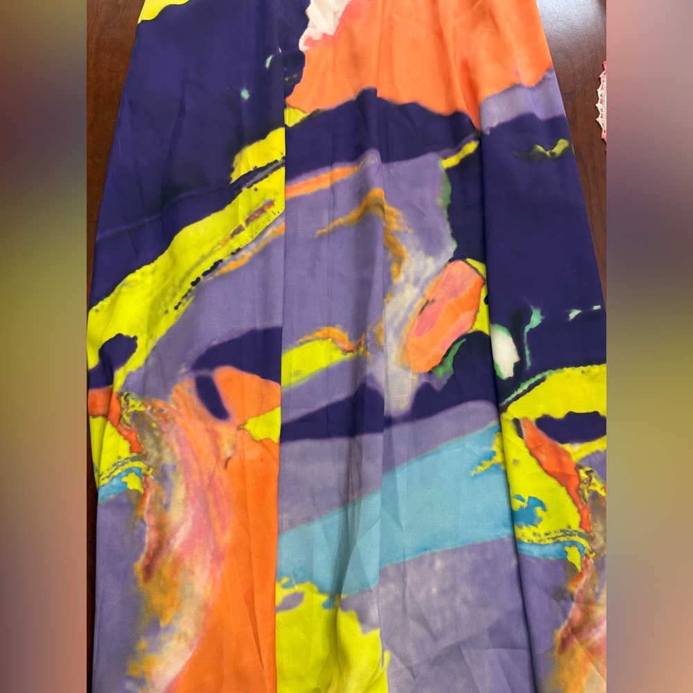 Abstract Multicolor Maxi Dress - Picture 12 of 16